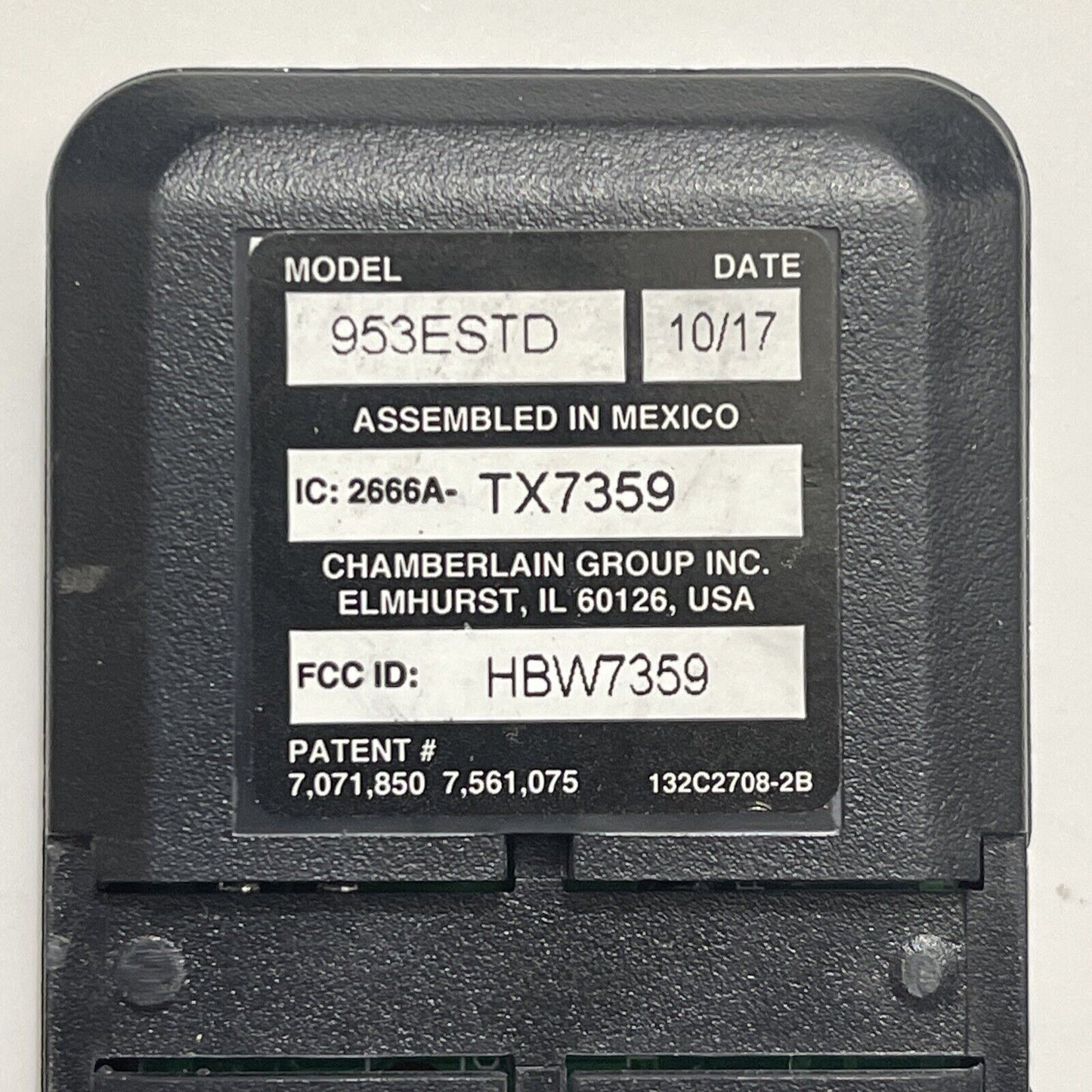 Genuine OEM Chamberlain Liftmaster 953ESTD 3 Button Garage Door Remote Control