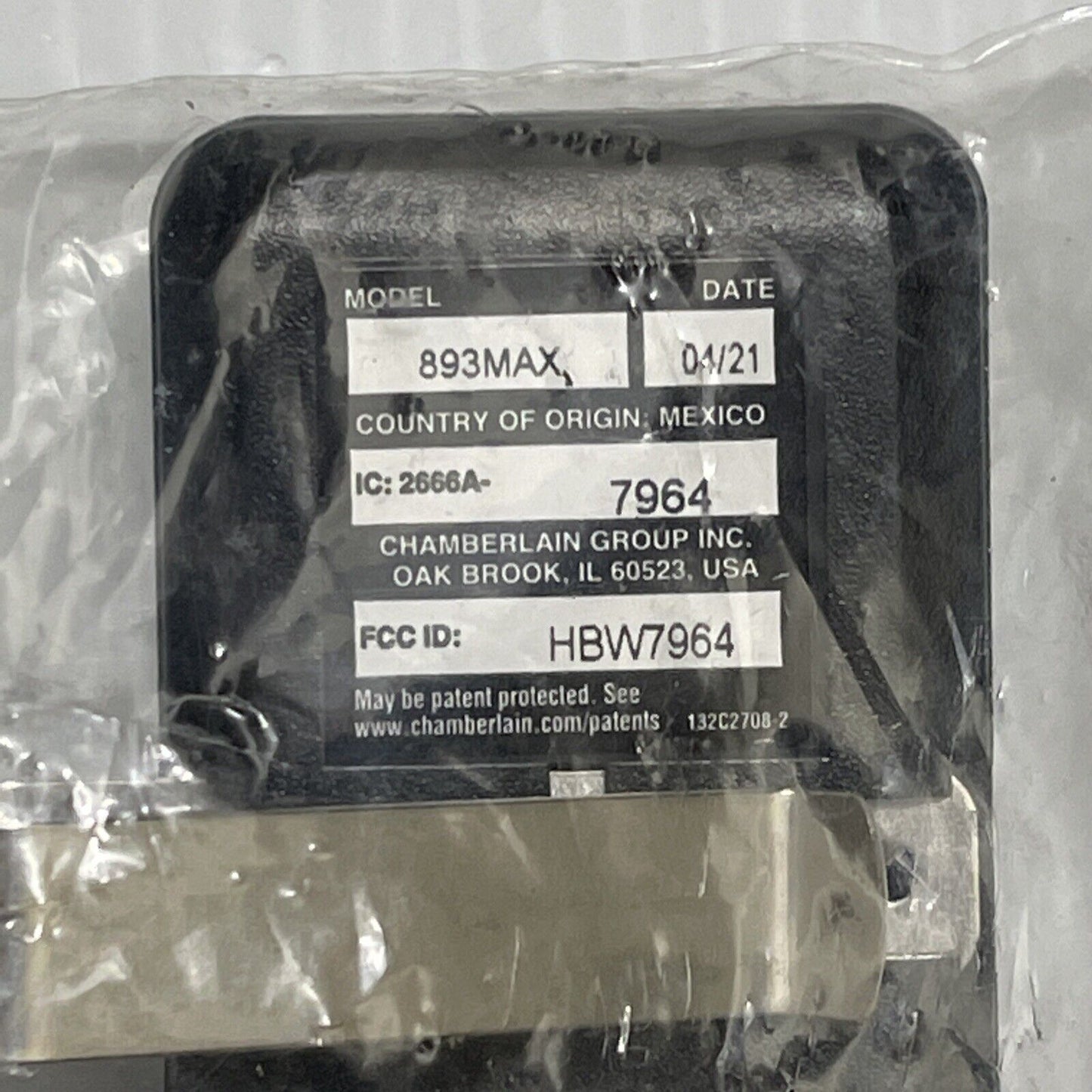 Genuine OEM Chamberlain Liftmaster 893MAX 3 Button UNIVERSAL Remote Control