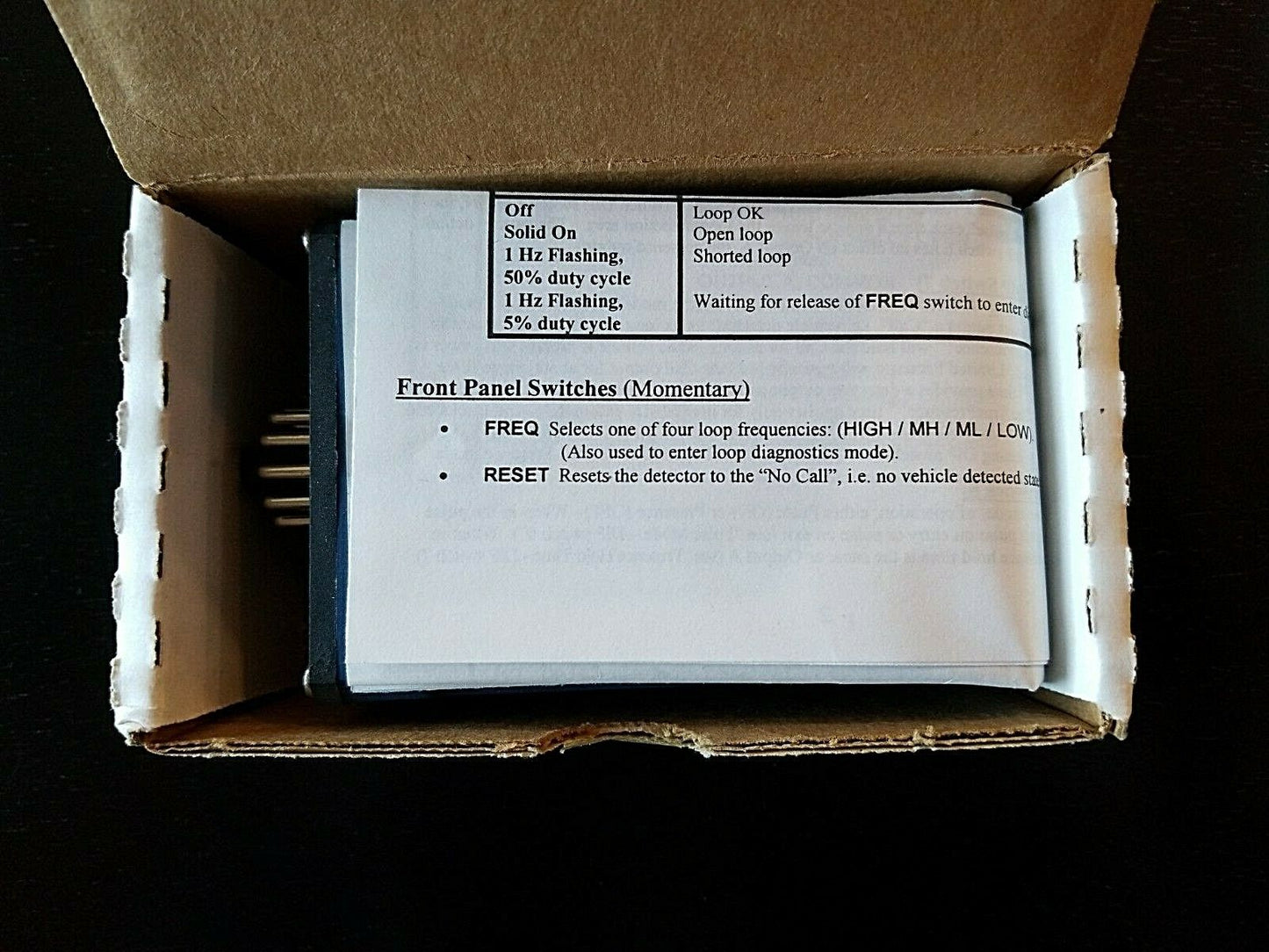 RENO B-3 Loop Detector, RENO A & E Vehicle Loop Detector Sensor 120v SN: 3115559