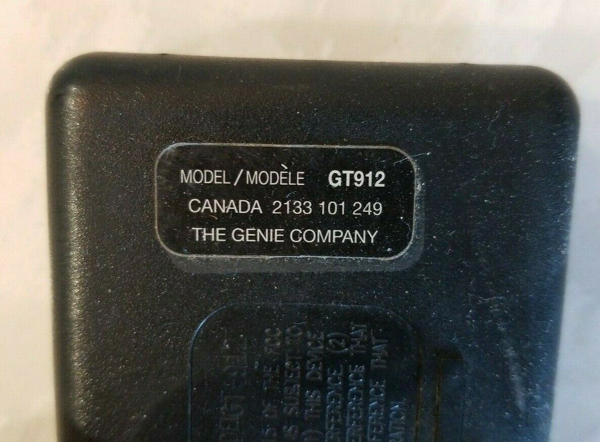 Genie OEM GT912 Garage Door Opener Remote w/ Clip - Works Guaranteed