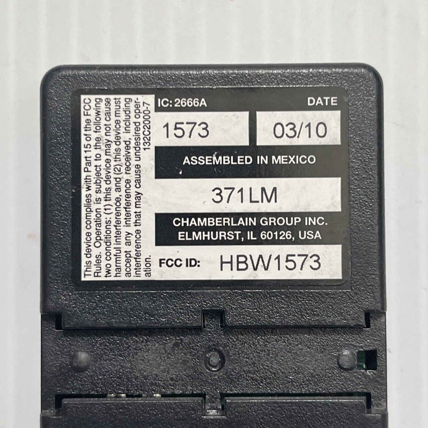 Genuine OEM Chamberlain Liftmaster 371LM 1 Button Remotes w/Clip & Battery