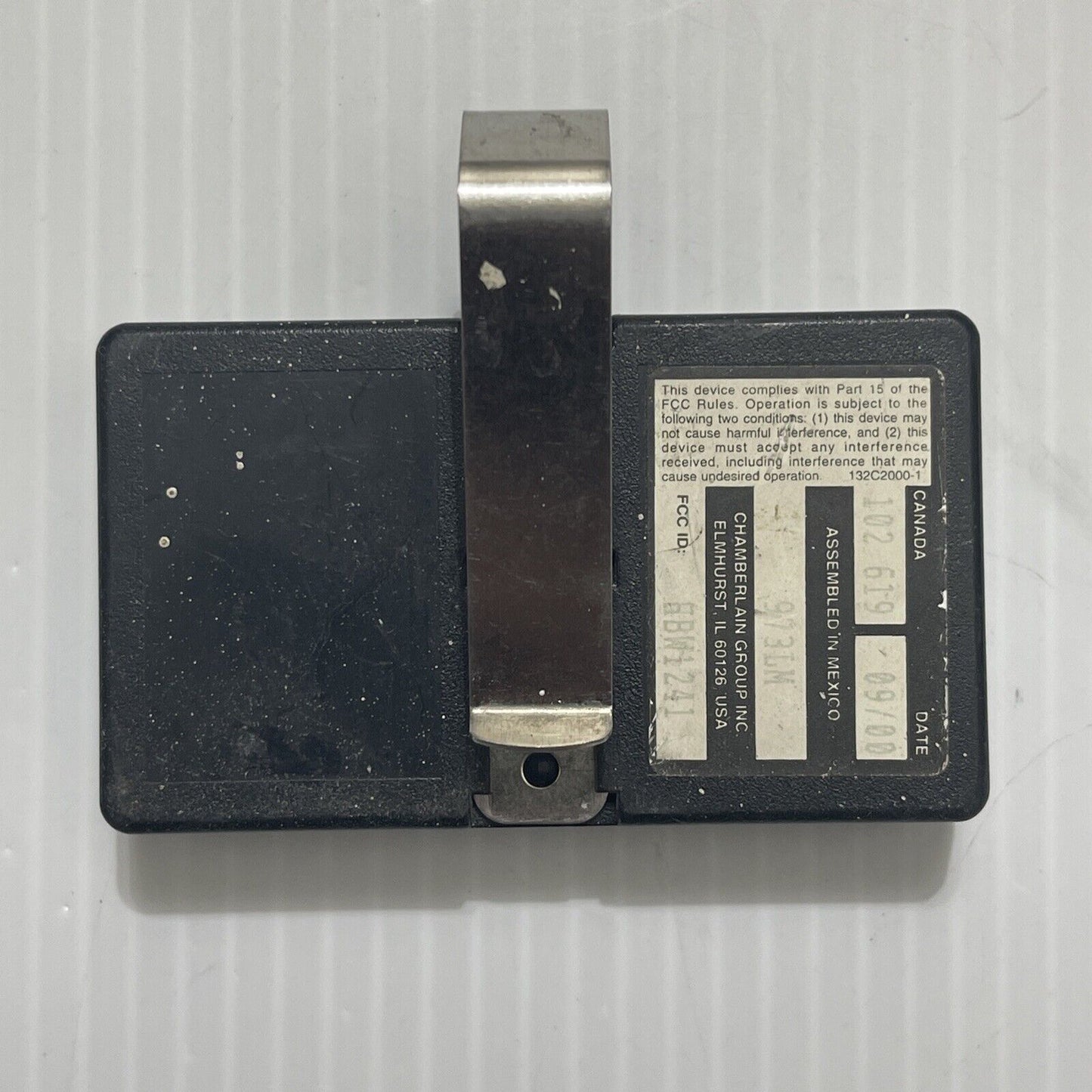 Genuine OEM Chamberlain Liftmaster 973LM 3 Button Remote w/Clip HWB1241