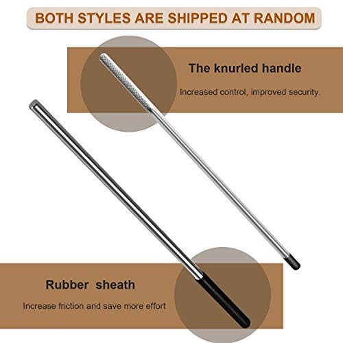 L Continue 2 Pack Winding Rods D 1/2" x L 18" Inch with Random Antiskid Handle, Used for Garage Door Torsion Spring and Many More - Black.