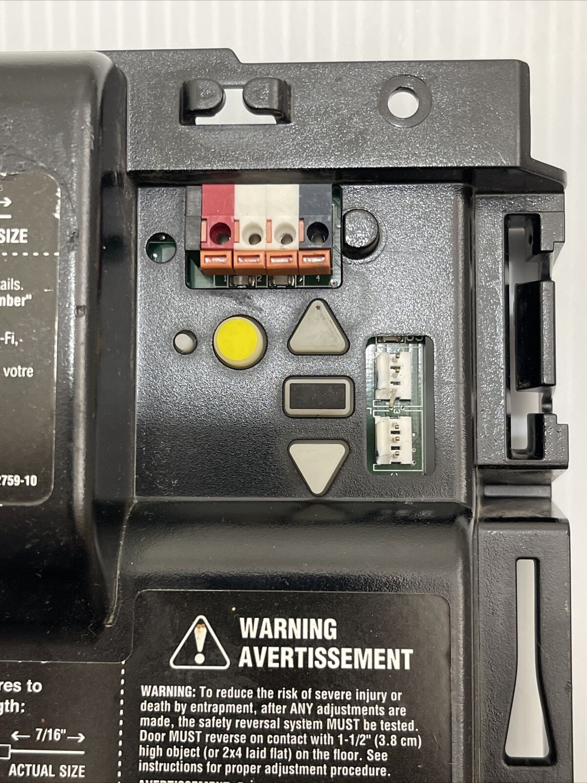 Liftmaster Chamberlain 050ACTWFLK Garage Door Logic Board Yellow Learn Button