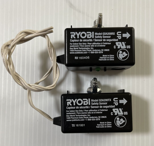 Ryobi Garage Door Opener Photo Eyes Safety Sensors (GDA200RX & GDA200TX)