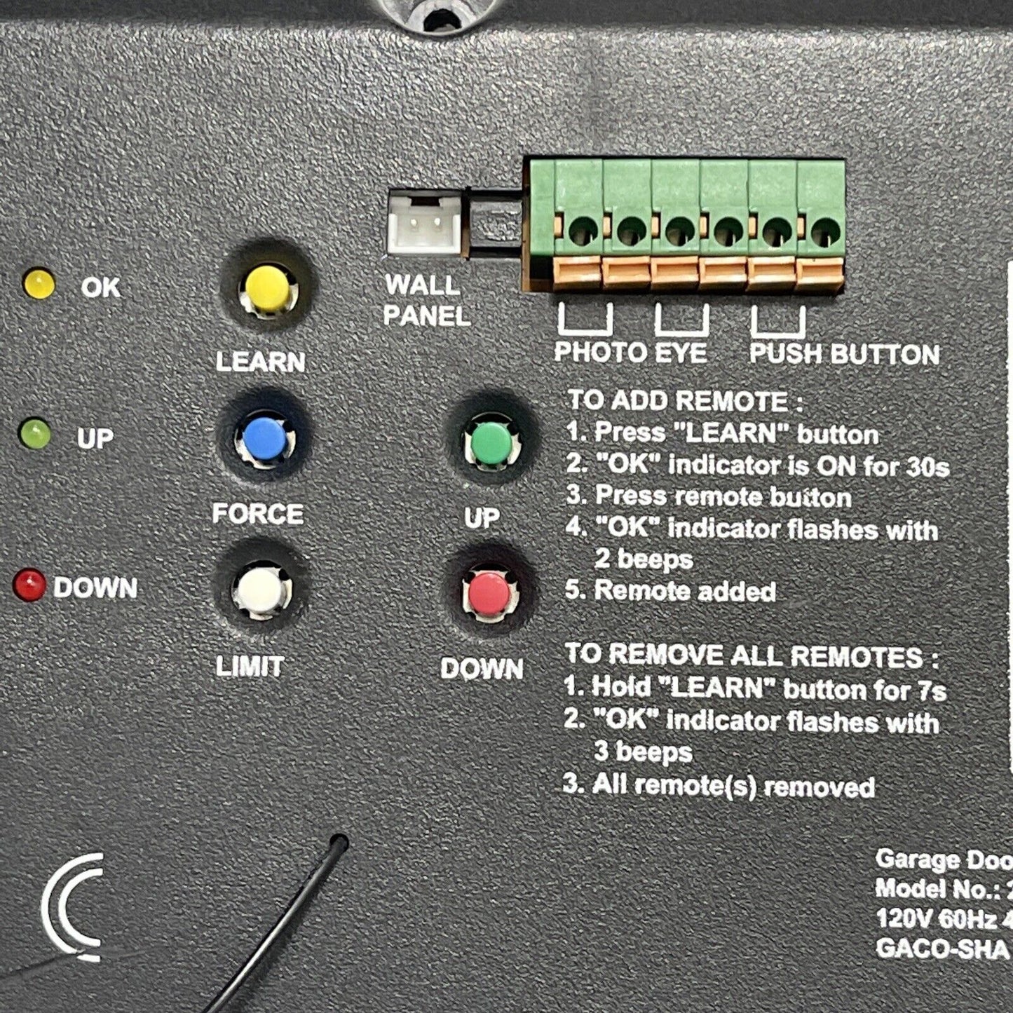 Guardian Circuit Board End Panel 2211-D Garage Door Opener 28D200-1824