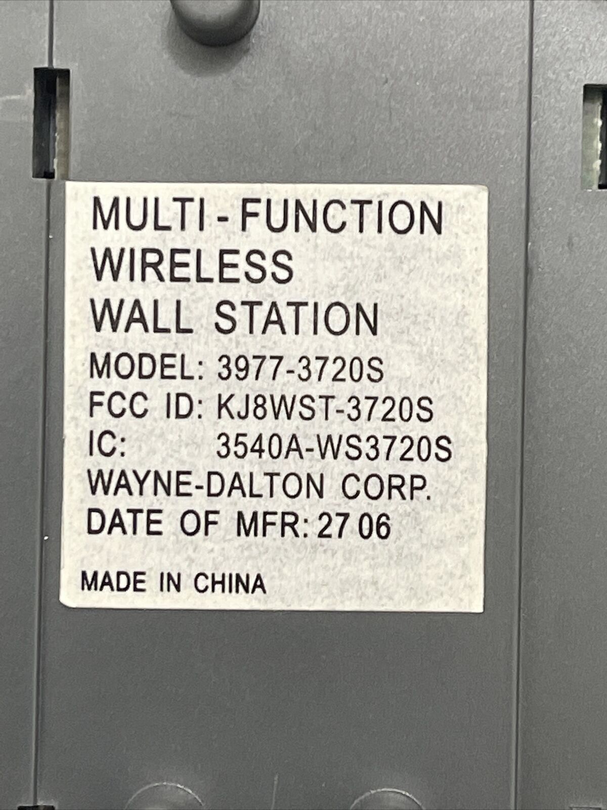 Wayne Dalton 3977-372C Garage Door Wireless Multi-Function Wall Button NO COVER!