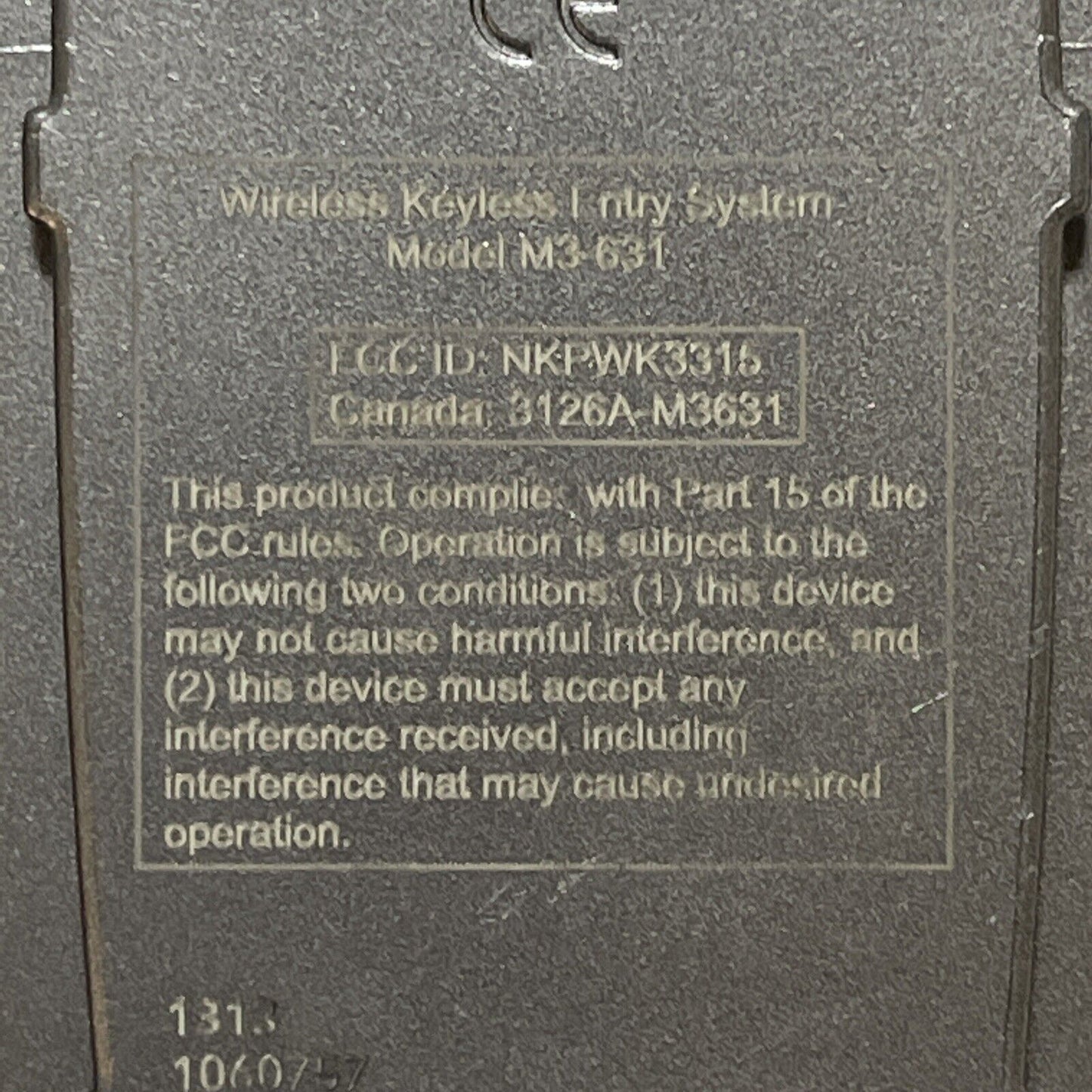 Marantec M3-631 Flip Cover Wireless Keyless Entry Garage Door Keypad Old Style