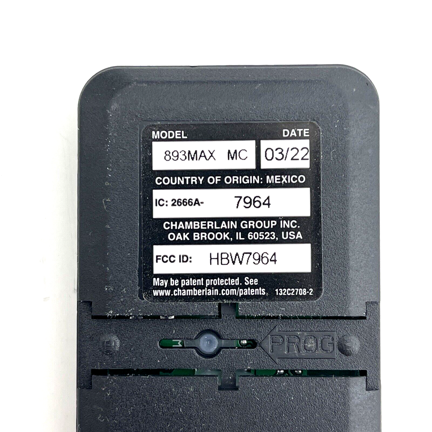 Genuine OEM Chamberlain Liftmaster 893MAX MC 3 Button UNIVERSAL Remote Control