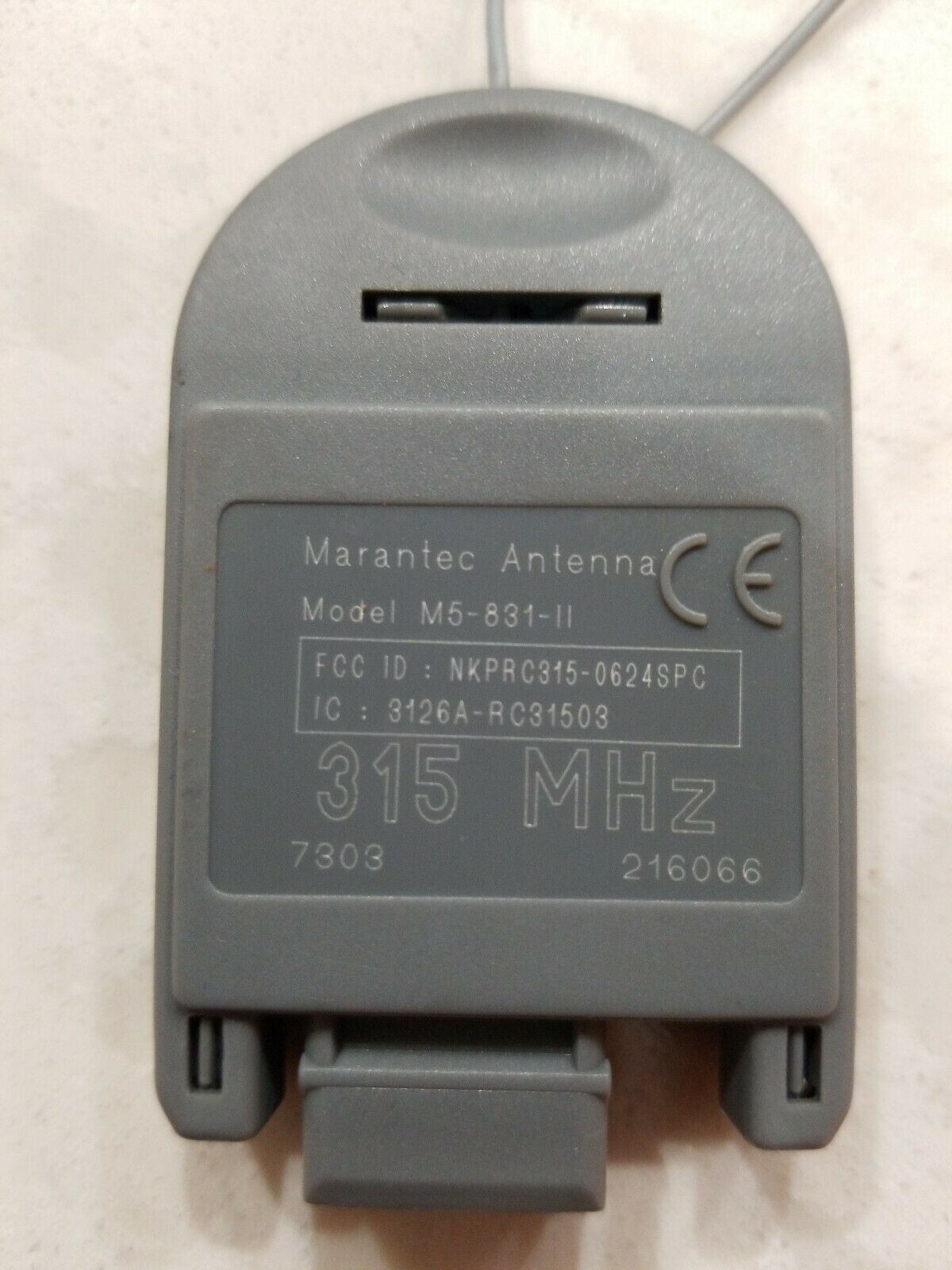 Marantec Antenna Model M5-831-II 315MHz Radio Receiver Plug In Antenna 216006