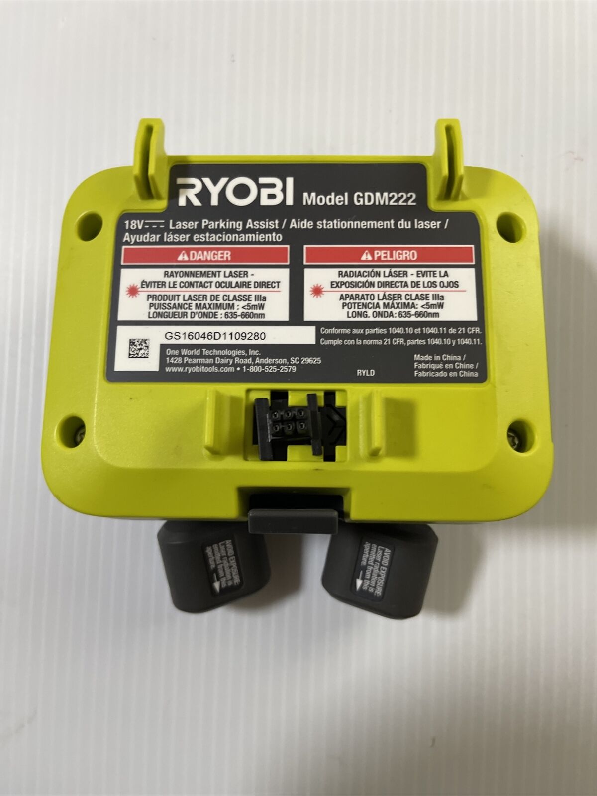 RYOBI GDM222 Parking Assist Module Dual Lasers for Garage Door Openers