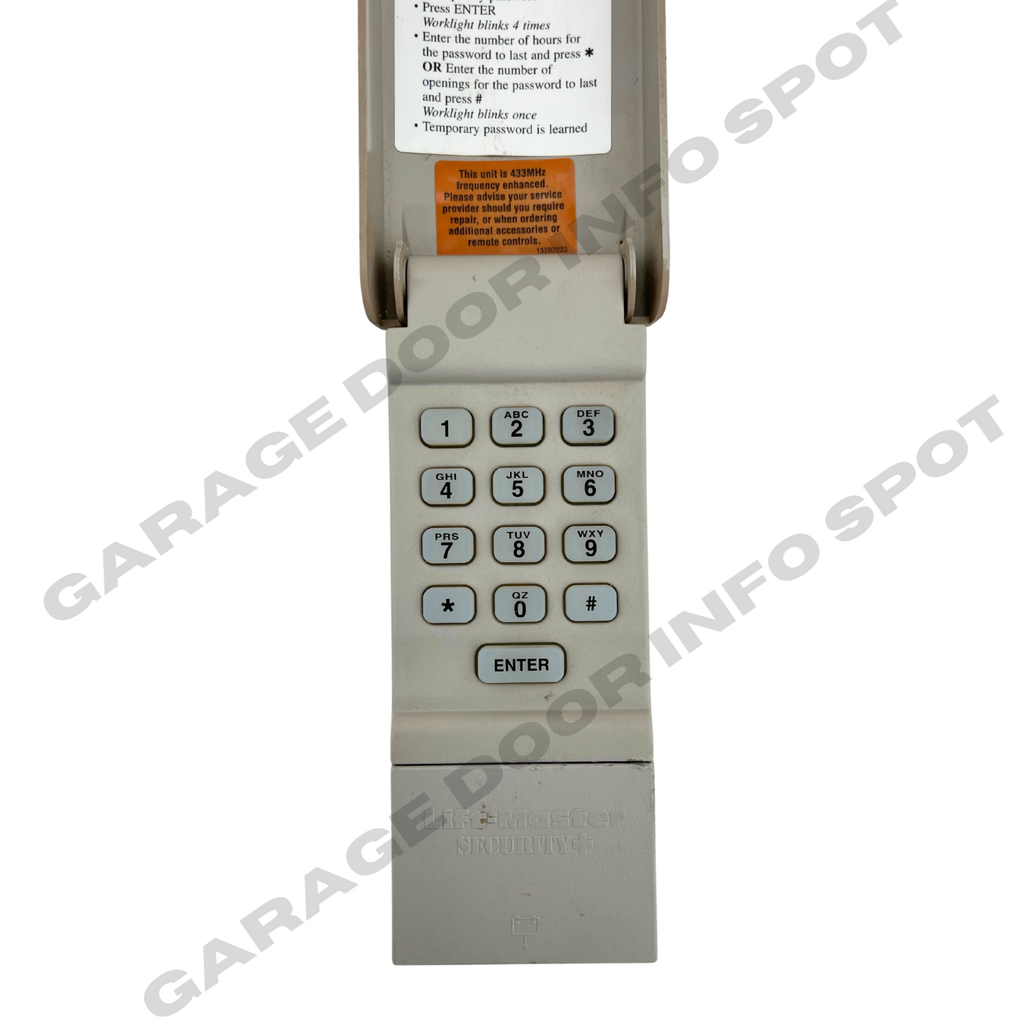 41A5232 Liftmaster OEM Security+ Wireless Entry Garage Keyless Keypad 433MHz