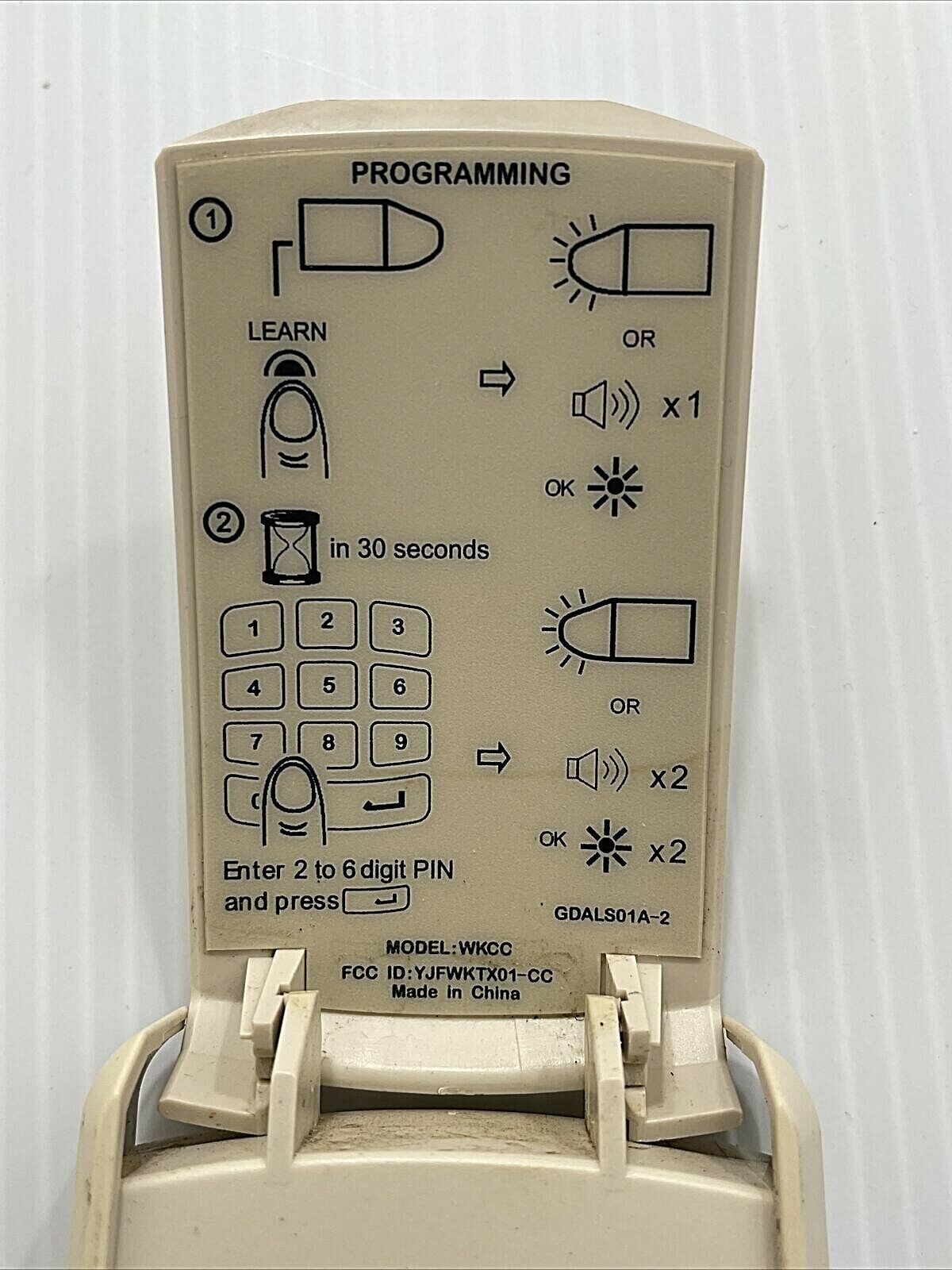 OEM Guardian Model: WKCC Wireless Entry Keyless Keypad 303 / 309 MHz