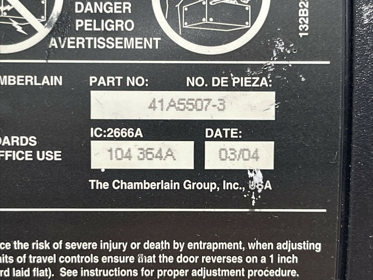 Chamberlain Liftmaster 41A5507-3 Garage Door Receiver Logic Board Red Learn