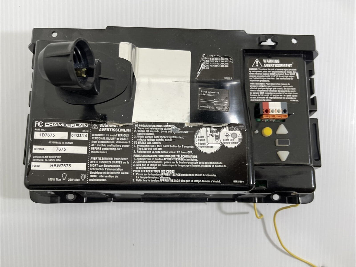 Chamberlain Rjo Yellow Button Unit Chamberlain 1D7675 Garage Door Receiver Logic Board Yellow Learn Butto ...