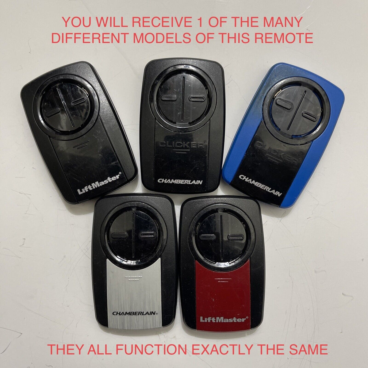 Clicker Remote Chamberlain Chamberlain 375UT Liftmaster Clicker 2 Button TRUE UNIVERSAL Remote Co ...