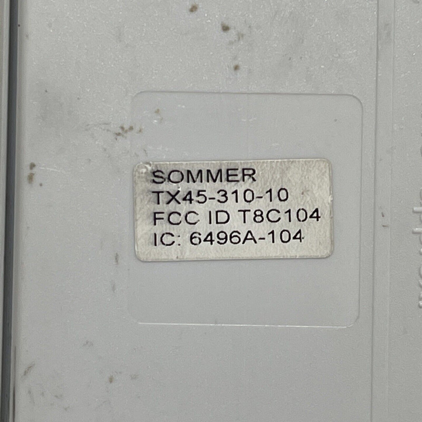 Sommer TX45-310-10 Garage Door Wireless Keyless Entry Keypad 4078V001 - 310MHz