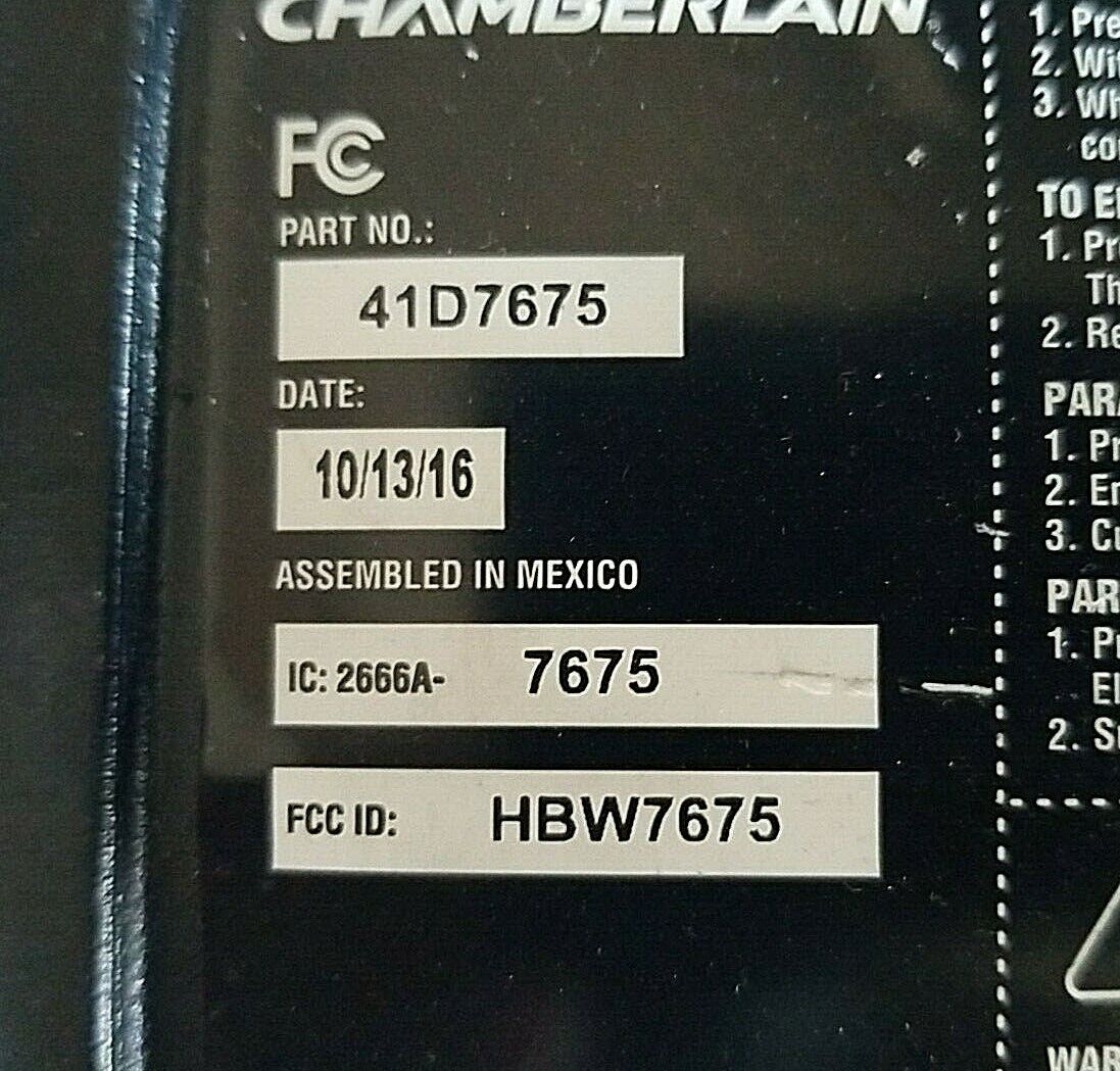 Chamberlain Liftmaster 41D7675 Garage Door Logic Board Yellow Learn Bu