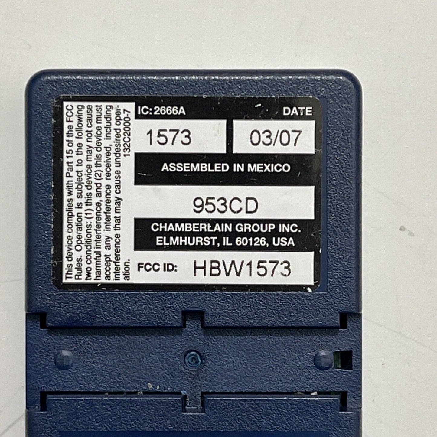 Genuine OEM Chamberlain 953CD 3 Button Remote Control Liftmaster Purple Learn