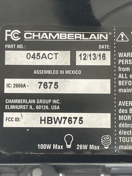 Chamberlain 045ACT Garage Door Logic Board Yellow Learn - 45ACCR2 - BOARD ONLY!!