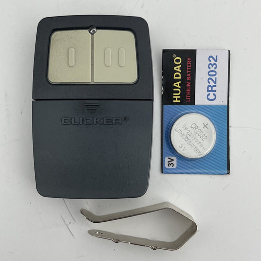 Clicker OEM KLIK1 Universal Garage Door 2 Button Remote Control All Major Brands