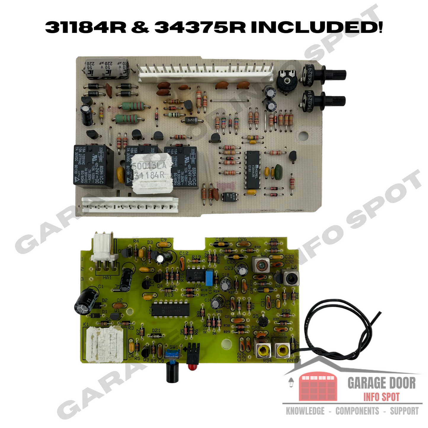 Genie Circuit Board 31184R & 34375R SET Intellicode Screw Drive Garage Opener