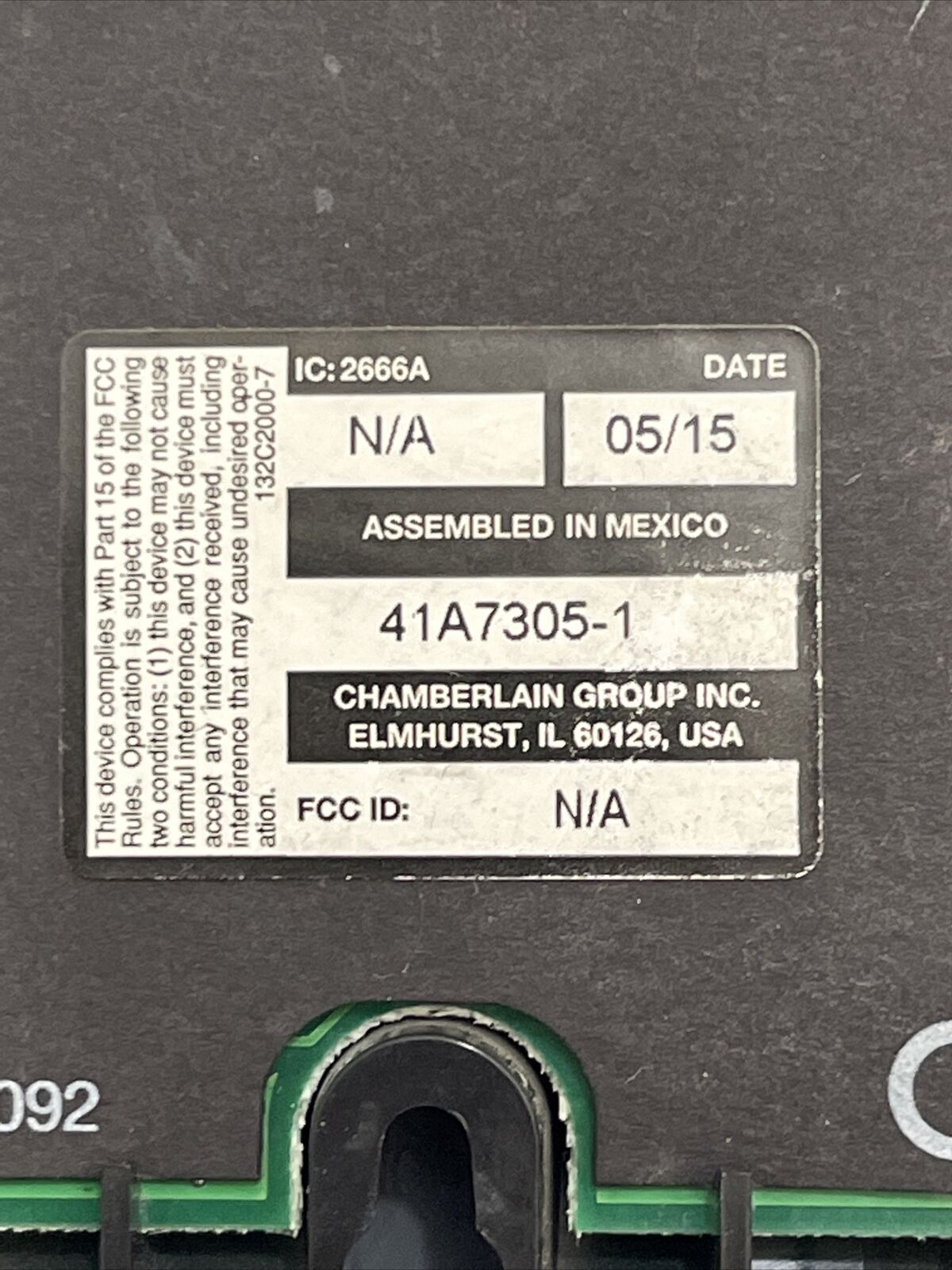 thumbnail image 2 of Chamberlain 41A7305-1 MyQ Smart Control Wall Button Panel For LiftMaster 880LMW 2 of 3