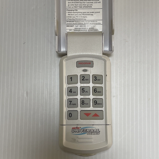 Genie GUK Wireless Keyless Entry Garage Door Opener Universal Keypad 41249R