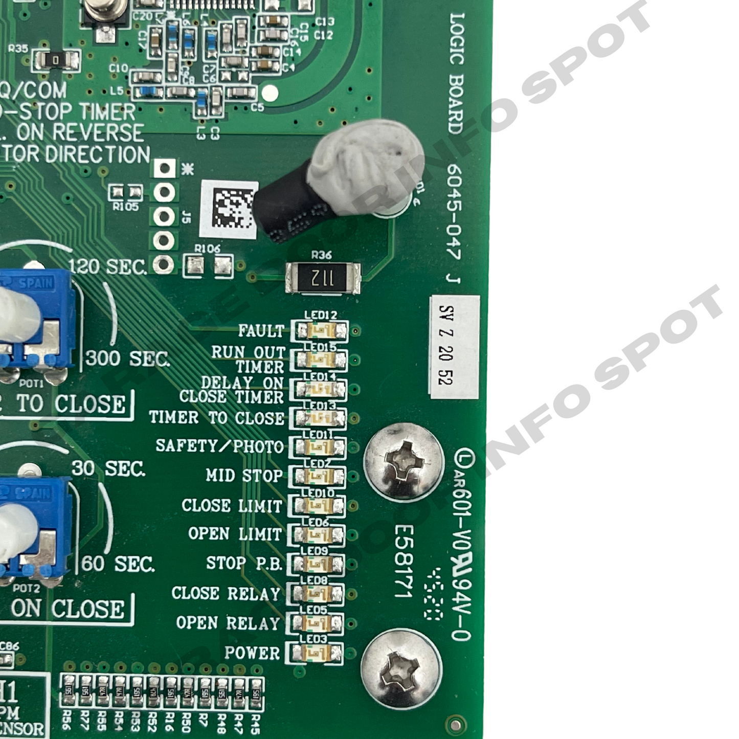 6045-047 Micanan 5-Relay Logic Board MK00641, 6045-239, 6045-050, E58171