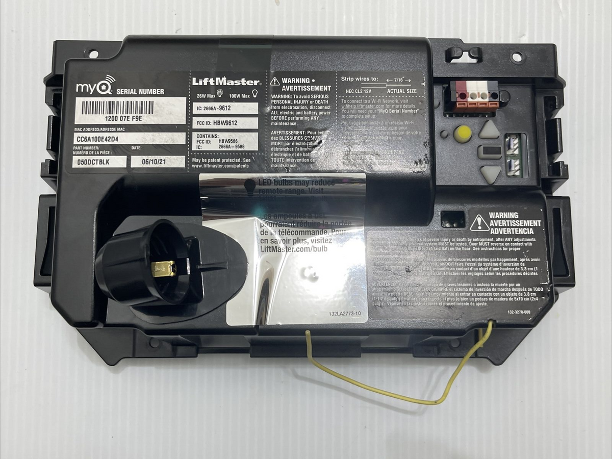 Chamberlain Rjo Yellow Button Unit Liftmaster Chamberlain 050DCTBLK Garage Door Logic Board Yellow Learn ...