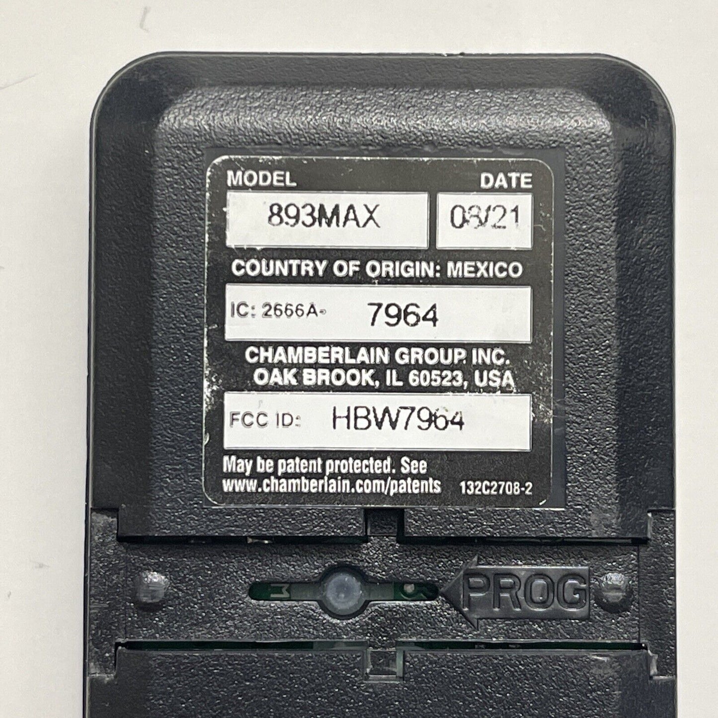 Genuine OEM Chamberlain Liftmaster 893MAX 3 Button UNIVERSAL Remote Control