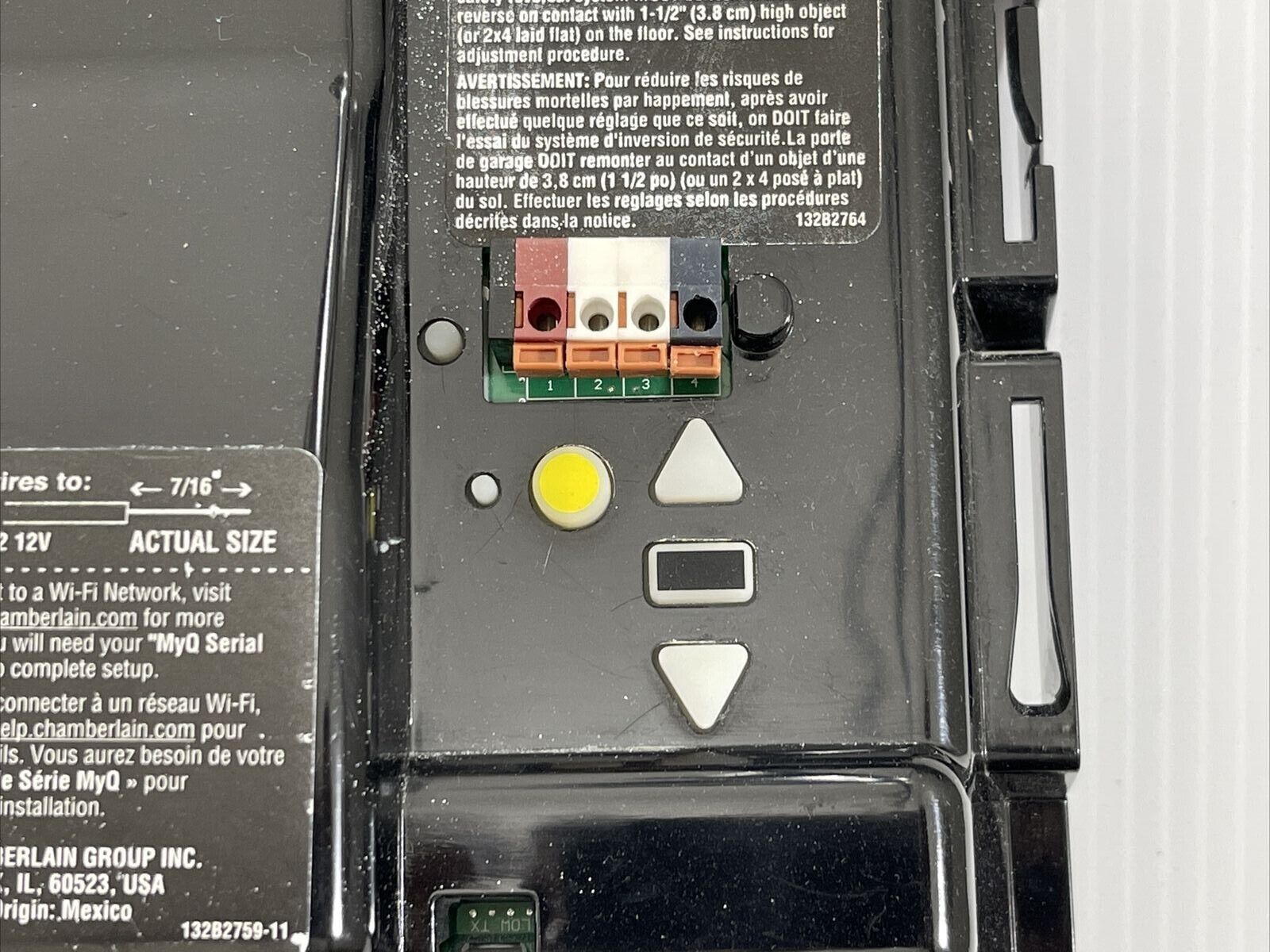 Chamberlain Liftmaster 050DCTWF Garage Logic Board Yellow Learn Button ...