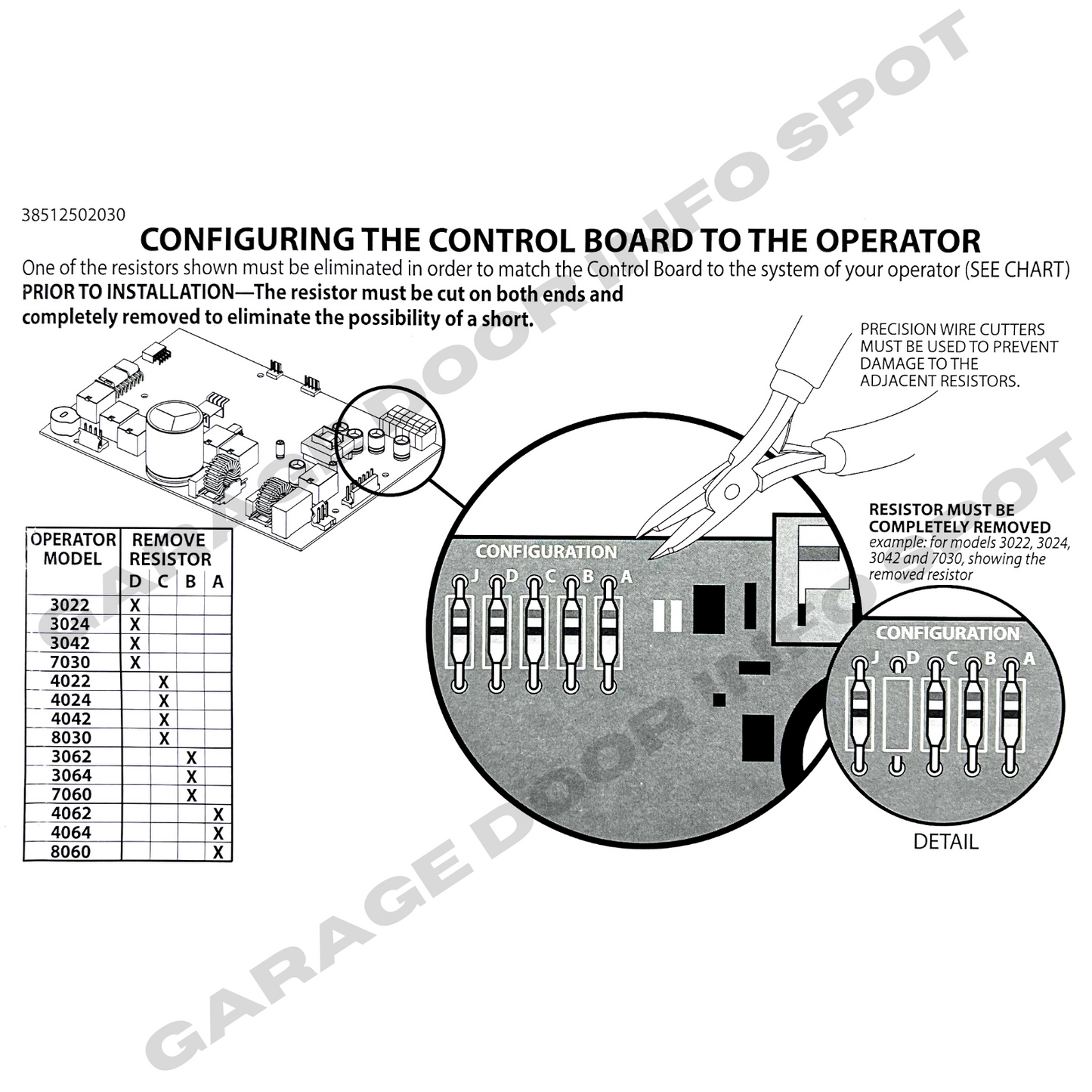 Genie IntelliG Overhead Door 38877R.S Garage Door Opener UNIVERSAL Circuit Board